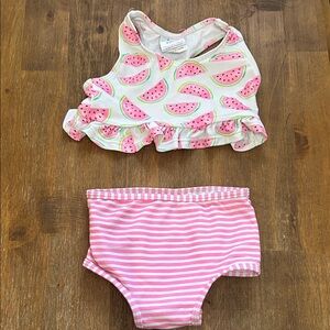 Watermelon Print Kids Bikini Set